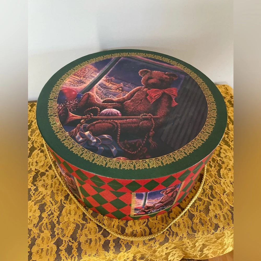 Vintage Teddy Bear Storage/Hat Box